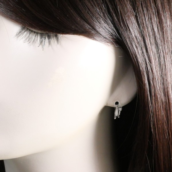 K10 10金 WG ホワイトゴールド ピアス ダイヤ 0.05 ×2 ジュエリー
