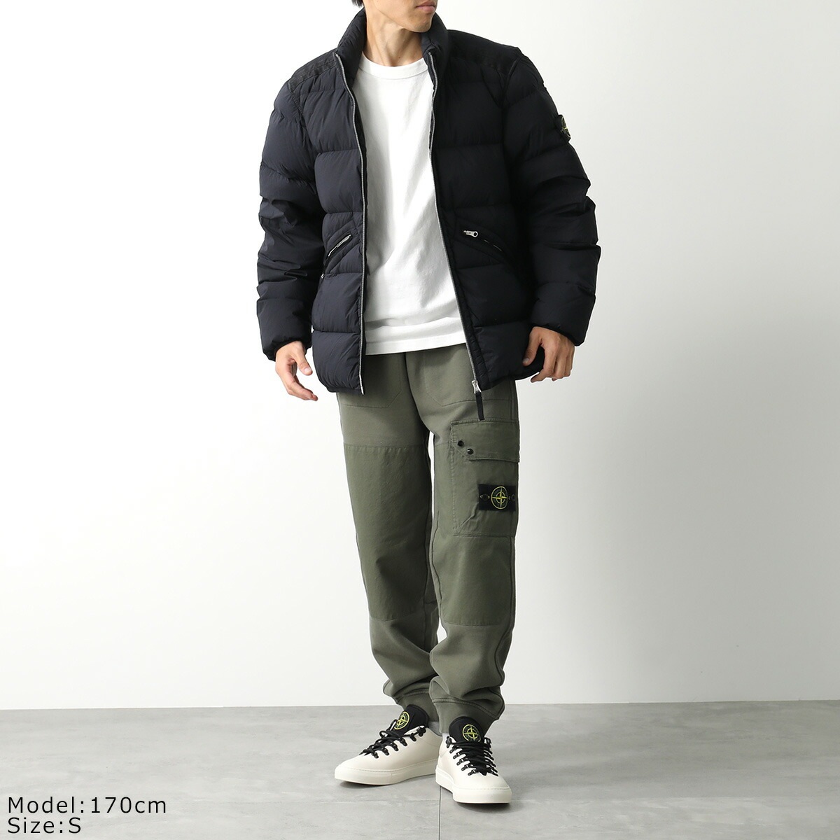 STONE ISLAND ストーンアイランド スウェットパンツ 811564020 メンズ カーゴ ジョギングパンツ コットン ロゴ刺繍パッチ ガーメントダイ