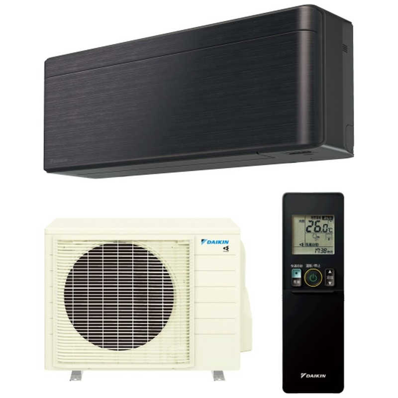 （標準取付工事費込）ダイキン　DAIKIN　エアコン おもに14畳用 risora リソラ SXシリーズ [ブラックウッド]　S403ATSP-K/K 本体ダークグレー色