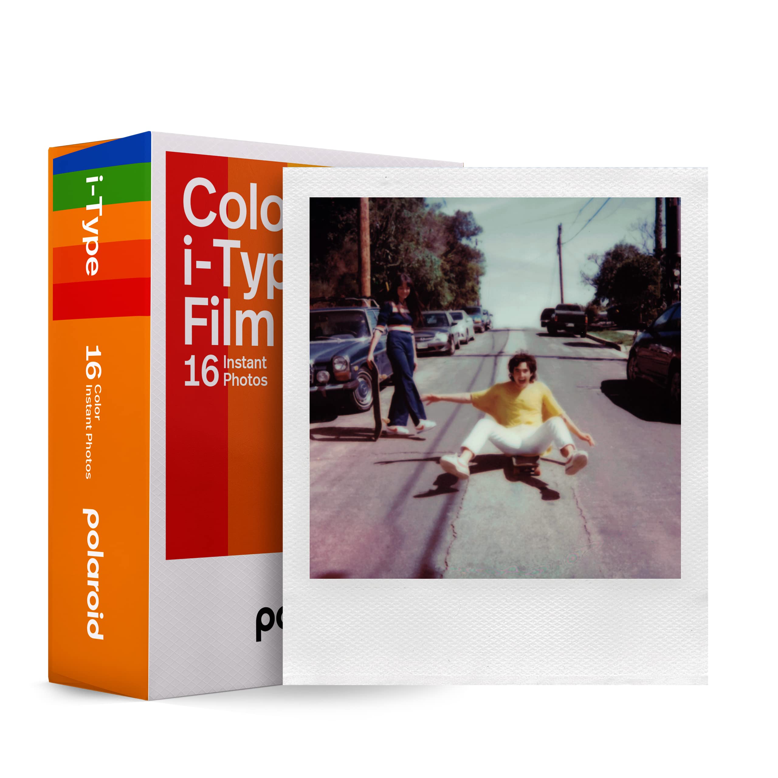 Polaroid Now 第2世代 I-Type インスタントカメラ フィルムバンドル - ブラックカメラ 16色写真 (6248) - ブラック