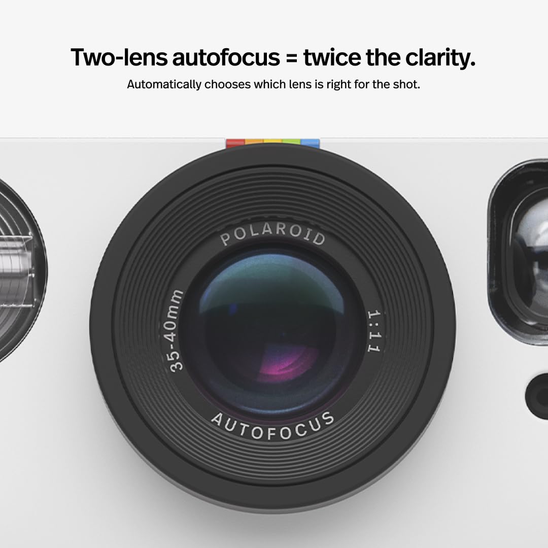 Polaroid Now 第2世代 I-Type インスタントカメラ フィルムバンドル - ブラックカメラ 16色写真 (6248) - ブラック