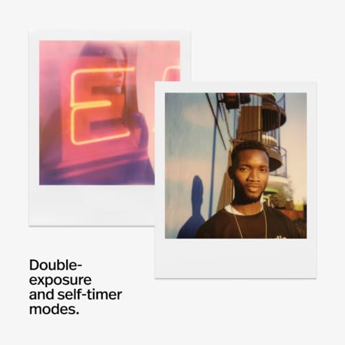 Polaroid Now 第2世代 I-Type インスタントカメラ フィルムバンドル - ブラックカメラ 16色写真 (6248) - ブラック
