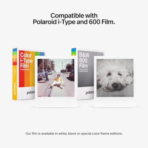 Polaroid Now 第2世代 I-Type インスタントカメラ フィルムバンドル - ブラックカメラ 16色写真 (6248) - ブラック