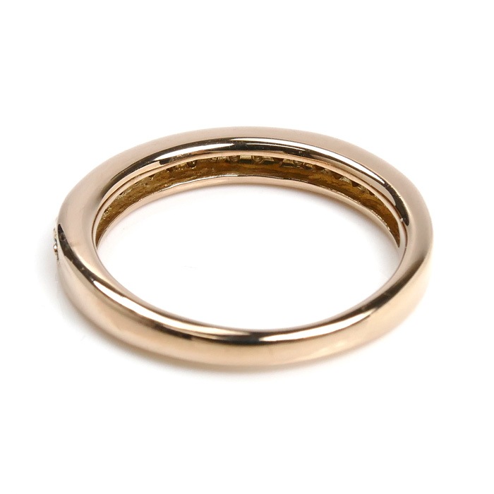 Vendome Aoyama ヴァンドーム青山 K18PG ピンクゴールド ハーフエタニティ リング・指輪 ダイヤモンド0.19ct 9号 3.2g レディース 中古 Vendome Aoyama ヴァンドーム青山 K18PG ピンクゴールド ハーフエタニティ リング・指輪 ダイヤモンド0.19ct 9号 3.2g レディース 中古