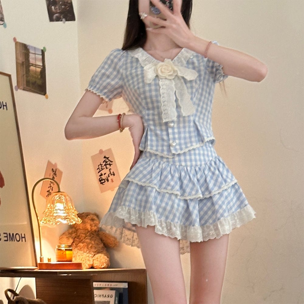 セットアップ レディース アカデミア風清新先痩せ見え制服小柄オールインワンスカート