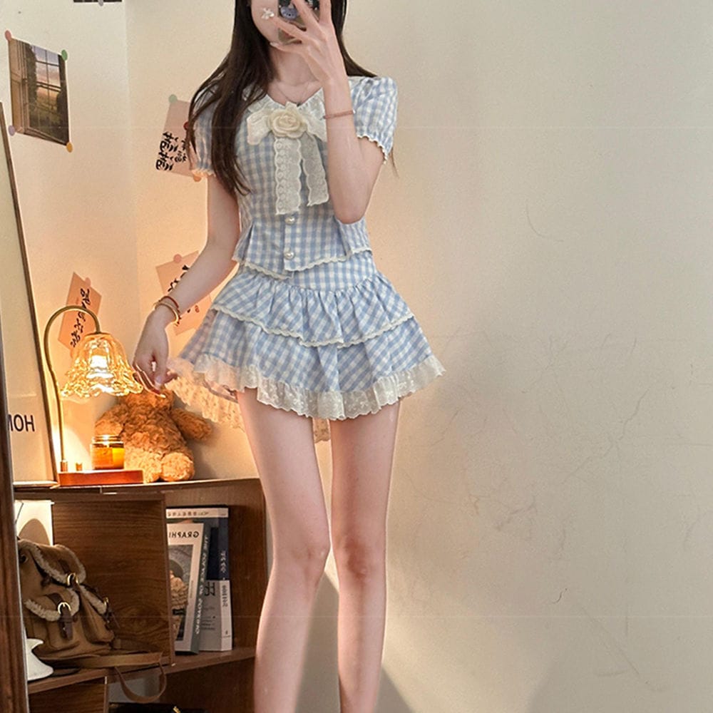 セットアップ レディース アカデミア風清新先痩せ見え制服小柄オールインワンスカート