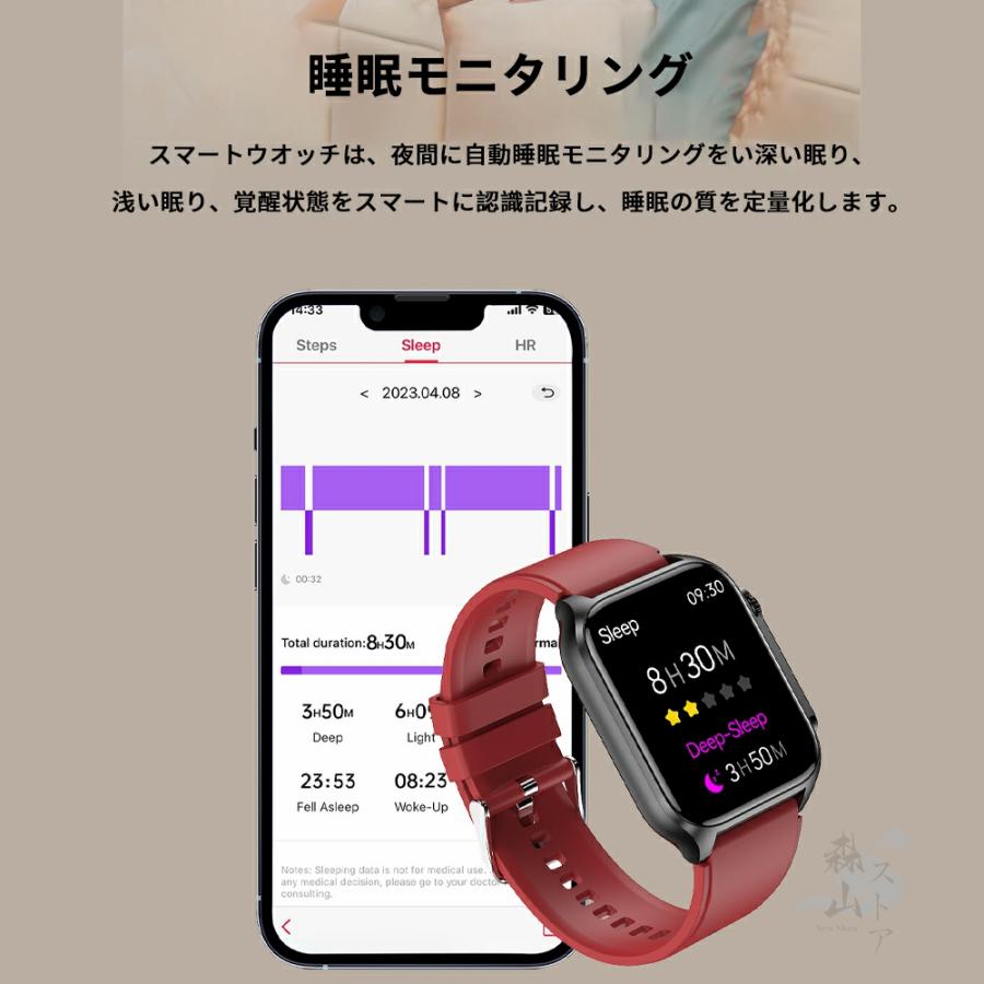 スマートウォッチ 即納 心電図PPG+ECG 血糖値 通話機能 血圧測定 モニタリング 体温 血中酸素 心拍数 着信通知 1.96インチ 大画面 日本語 日本製 IP67防水 2024 新品