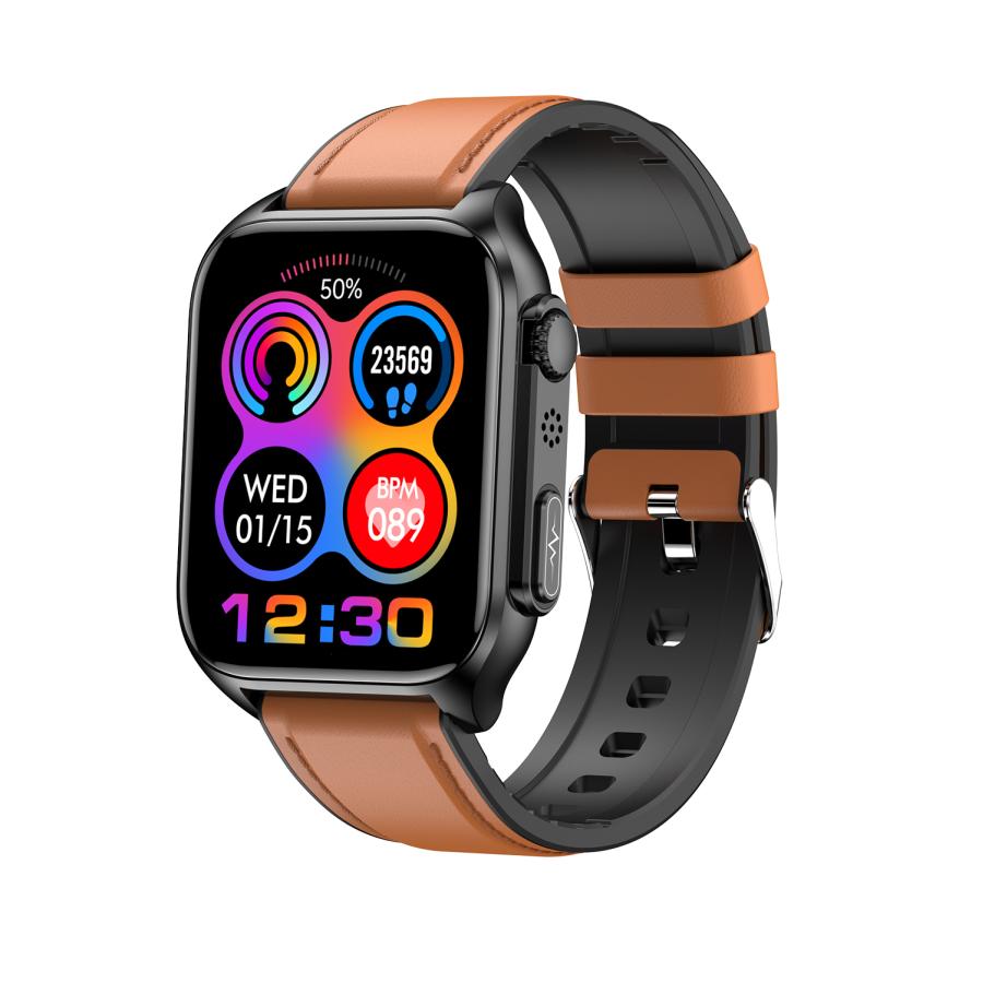 スマートウォッチ 即納 心電図PPG+ECG 血糖値 通話機能 血圧測定 モニタリング 体温 血中酸素 心拍数 着信通知 1.96インチ 大画面 日本語 日本製 IP67防水 2024 新品