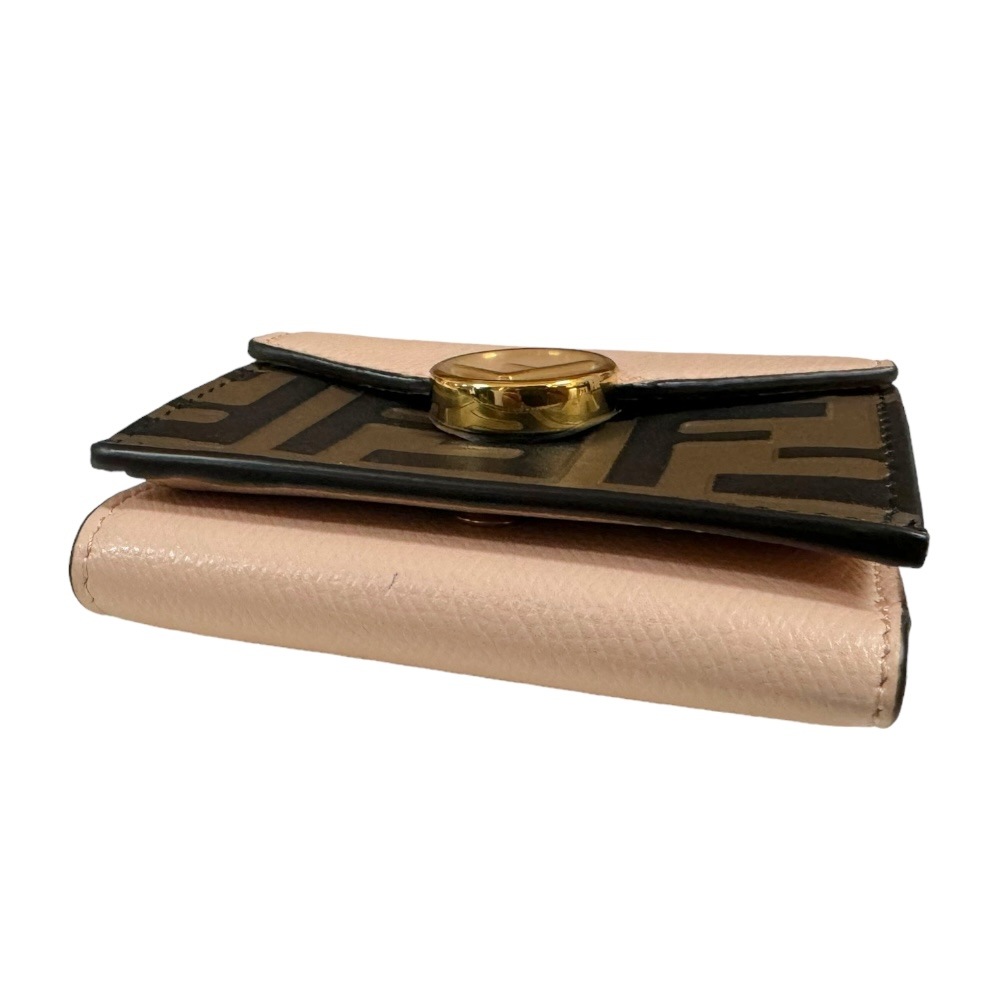 フェンディ ズッカ 三つ折り財布 レザー 8M0395 FENDI 中古 美品
