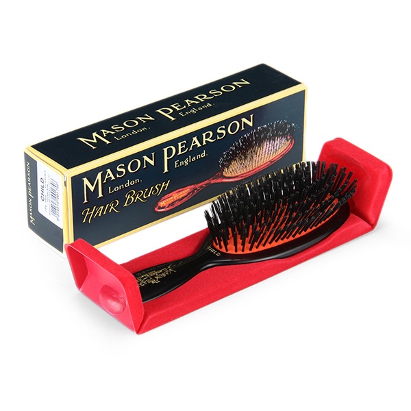 チャイルドブリッスル ダークルビー 猪毛ブラシ CB4 Plastic Backed 丈夫 くし