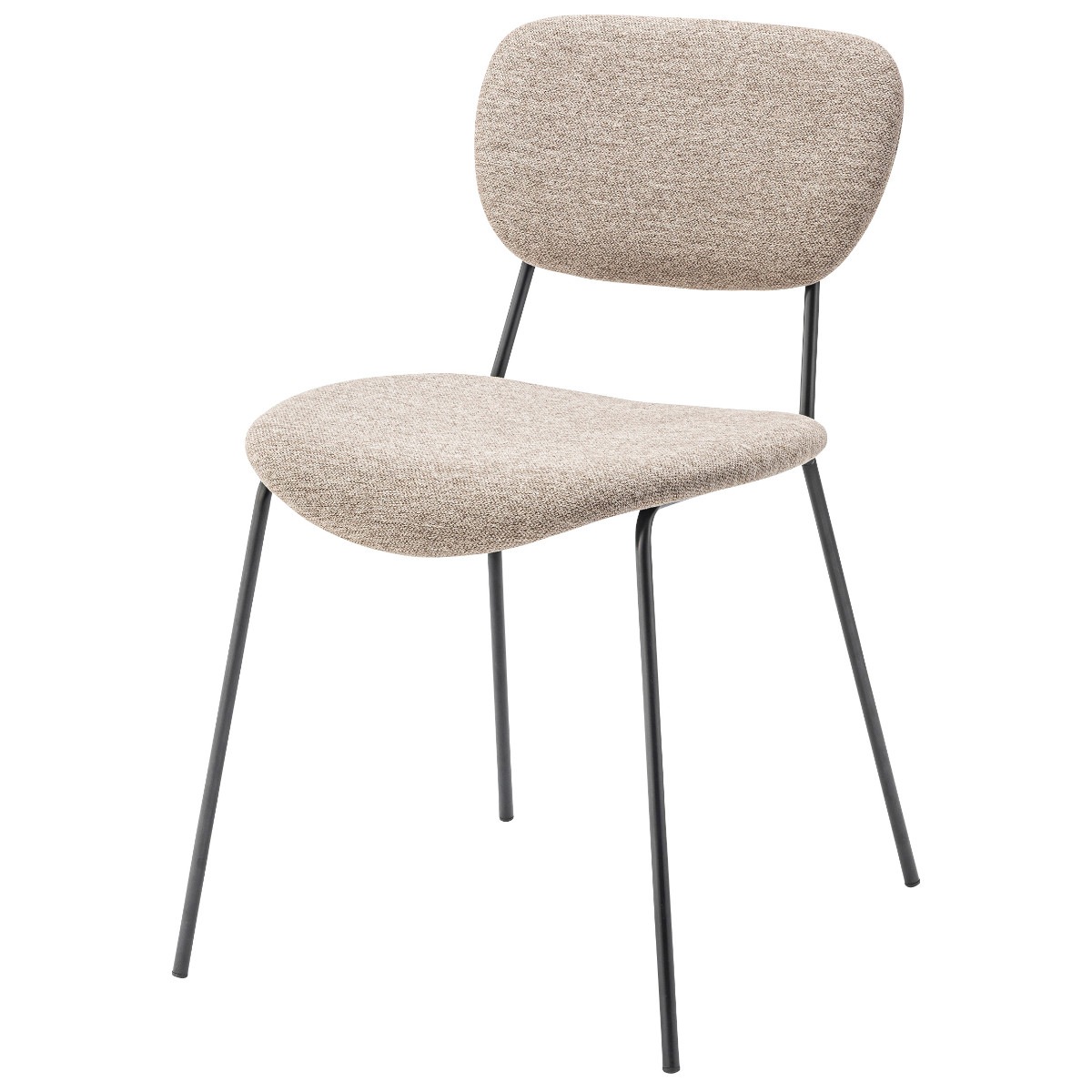 ダイニングチェア 同色2脚セット 座面高46cm 食卓 ダイニング 椅子 いす イス 食卓椅子 チェアー スチール セット ファブリック 布製 肘なし シンプル