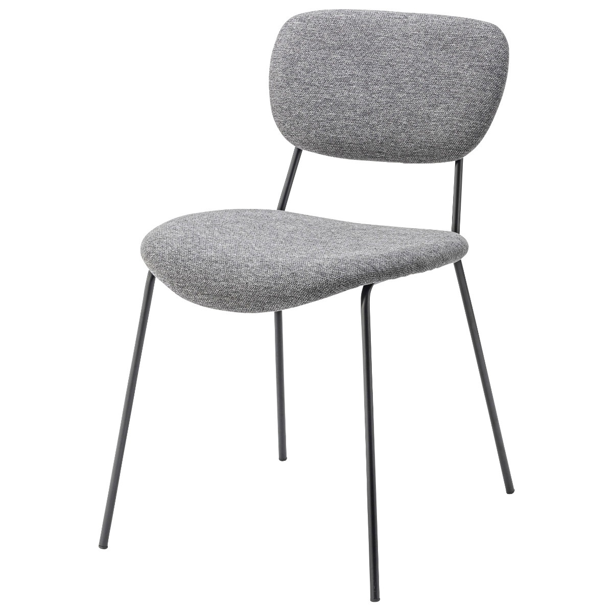 ダイニングチェア 同色2脚セット 座面高46cm 食卓 ダイニング 椅子 いす イス 食卓椅子 チェアー スチール セット ファブリック 布製 肘なし シンプル