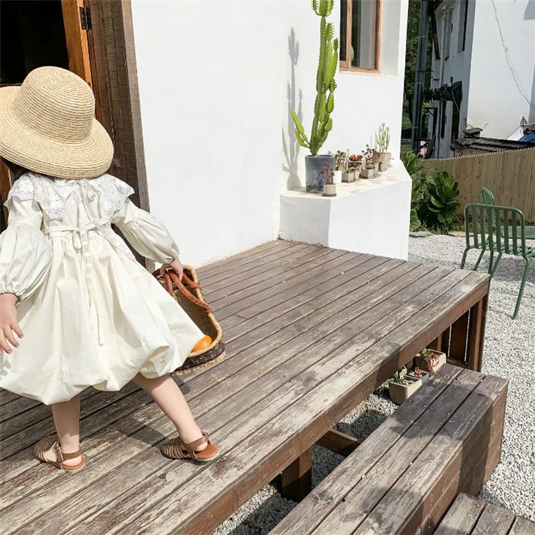 韓国子供服 ワンピース 女の子 ベビー フォーマル 姫様 秋 長袖 プリンセス レース 白ワンピース 韓国こども服 カワイイ おしゃれ カジュアル 子供服