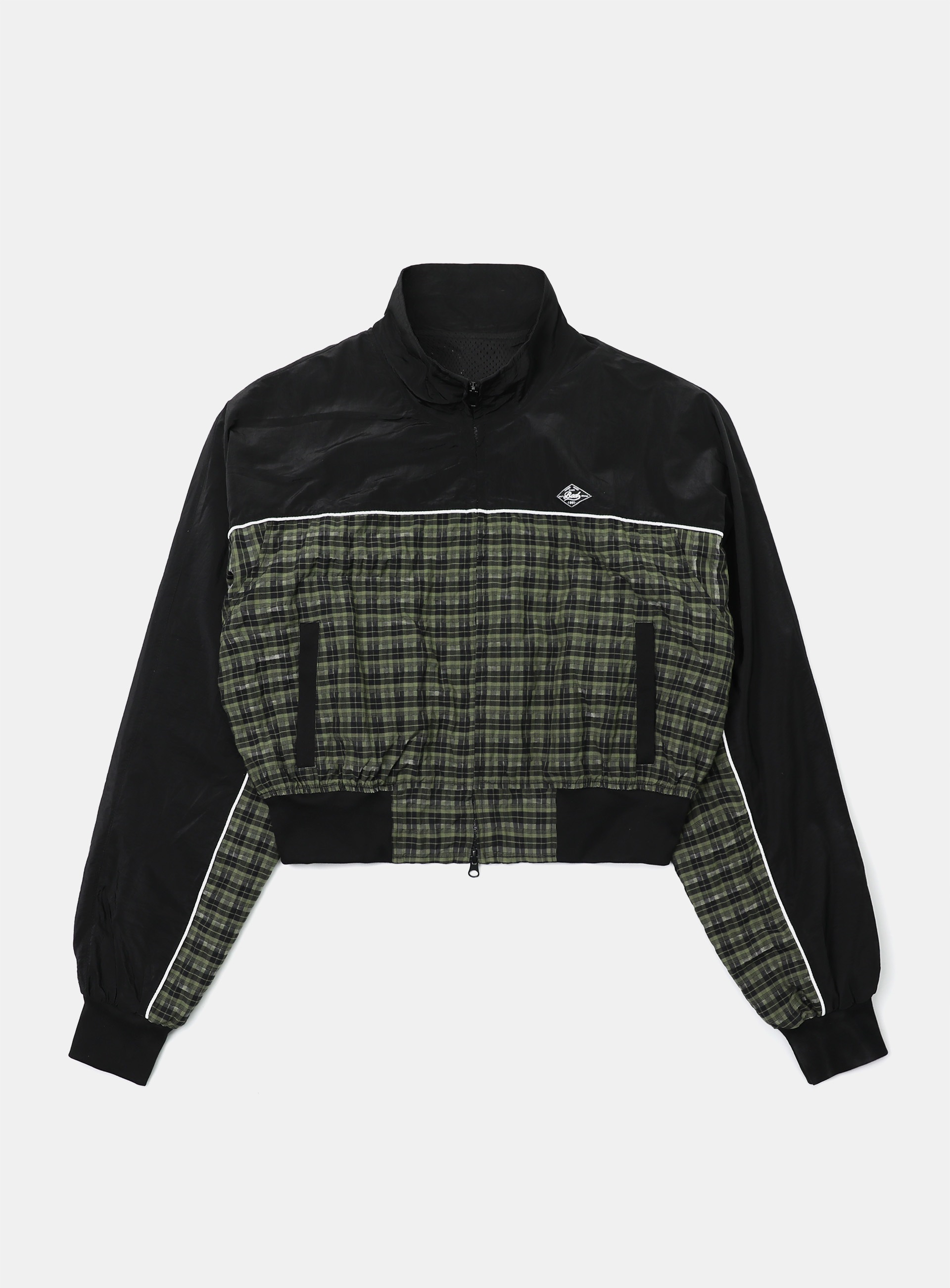 【BADBLOOD】 CONTRAST CHECK TRACK JACKET : GREEN