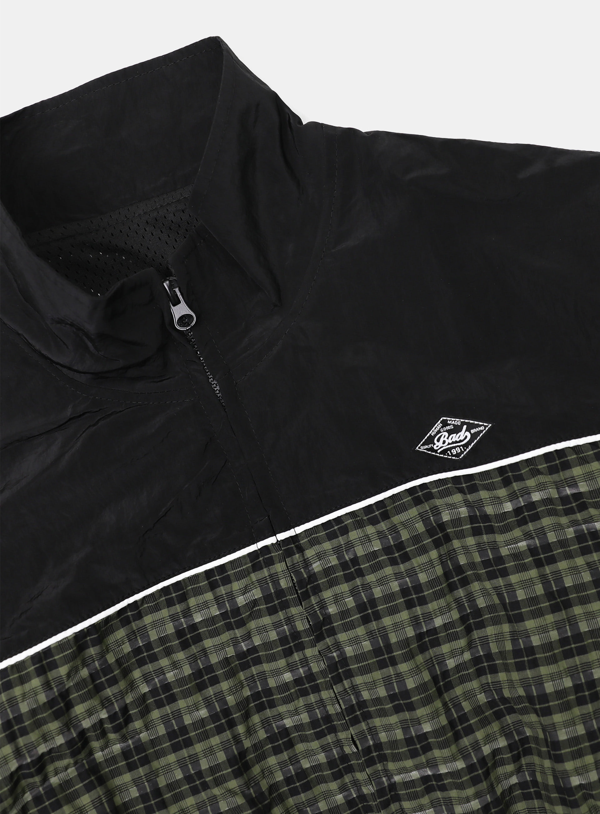 【BADBLOOD】 CONTRAST CHECK TRACK JACKET : GREEN