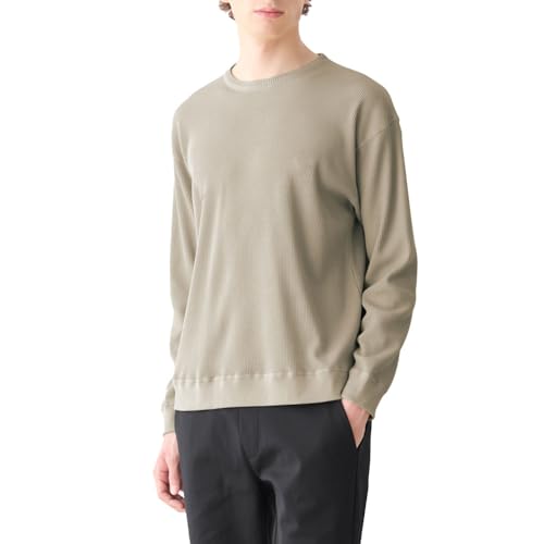 [ボディワイルド] スタンダード クル－ネックロングスリ－ブ メンズ ホワイトベージュ