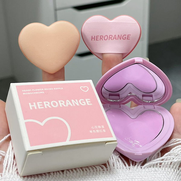 Qoo10] HERORANGE ハート チーク ベルベット キュート 単