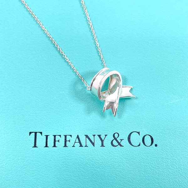 Qoo10] Tiffany リボン ネックレス シルバー シルバー9