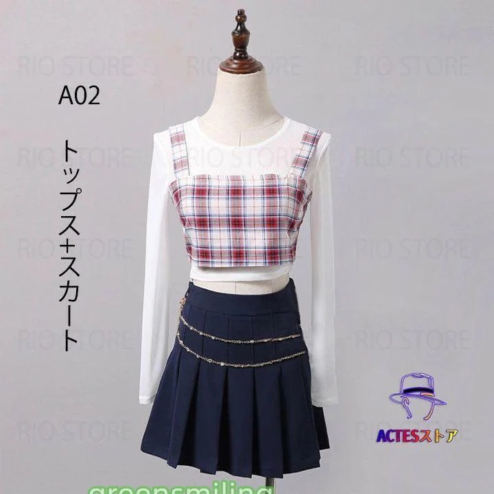 チェック柄 衣装 トップス スカート ダンス衣装 大人 レディース セットアップ チアガール へそ出し 韓国風 ジャズ ヒップホップ ステージ衣装 ダン チェック柄 衣装 トップス スカート ダンス衣装 大人 レディース セットアップ チアガール へそ出し 韓国風 ジャズ ヒップホップ ステージ衣装 ダン