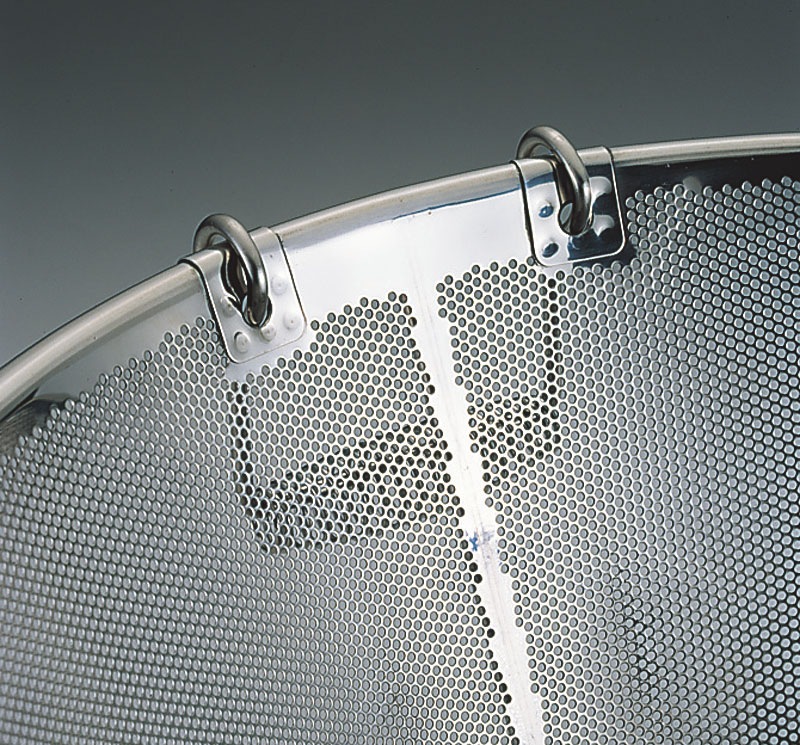 三宝産業 UK 18-8パンチング揚げざる 平底 補強無 55cm 穴径2.2mm 三宝産業 UK 18-8パンチング揚げざる 平底 補強無 55cm 穴径2.2mm