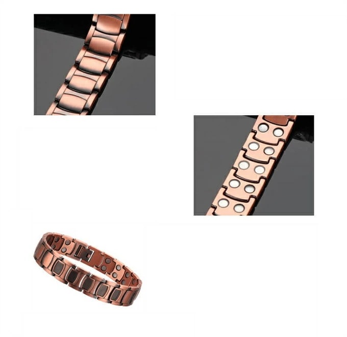 銅 純銅製ジュエリー 純銅磁気ブレスレット エネルギーマグネット付き 磁気ブレスレット ストレス解消 減量 痩身 健康エネルギー 高磁石 瞑想 ヨガ 磁気リング ネオジム磁石付き 長さ調節可能 電磁波
