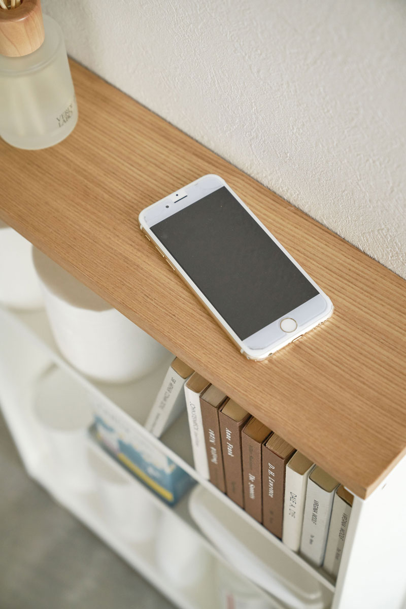 トイレ収納 山崎実業 TOWER タワー ハンドル付きスリムトイレラック ホワイト