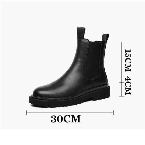 【送料無料】サイドゴアブーツチェルシーブーツメンズビジネスワークブーツショートブーツハイカット厚底ハイヒールエンジニアレザーブーツ