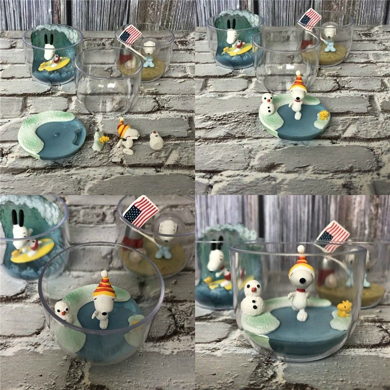 Snoopyスヌーピー公仔ブラインドボックスミニチュアシーン風景フィギュアデスクトップ置物人形ガールフレンドプレゼント