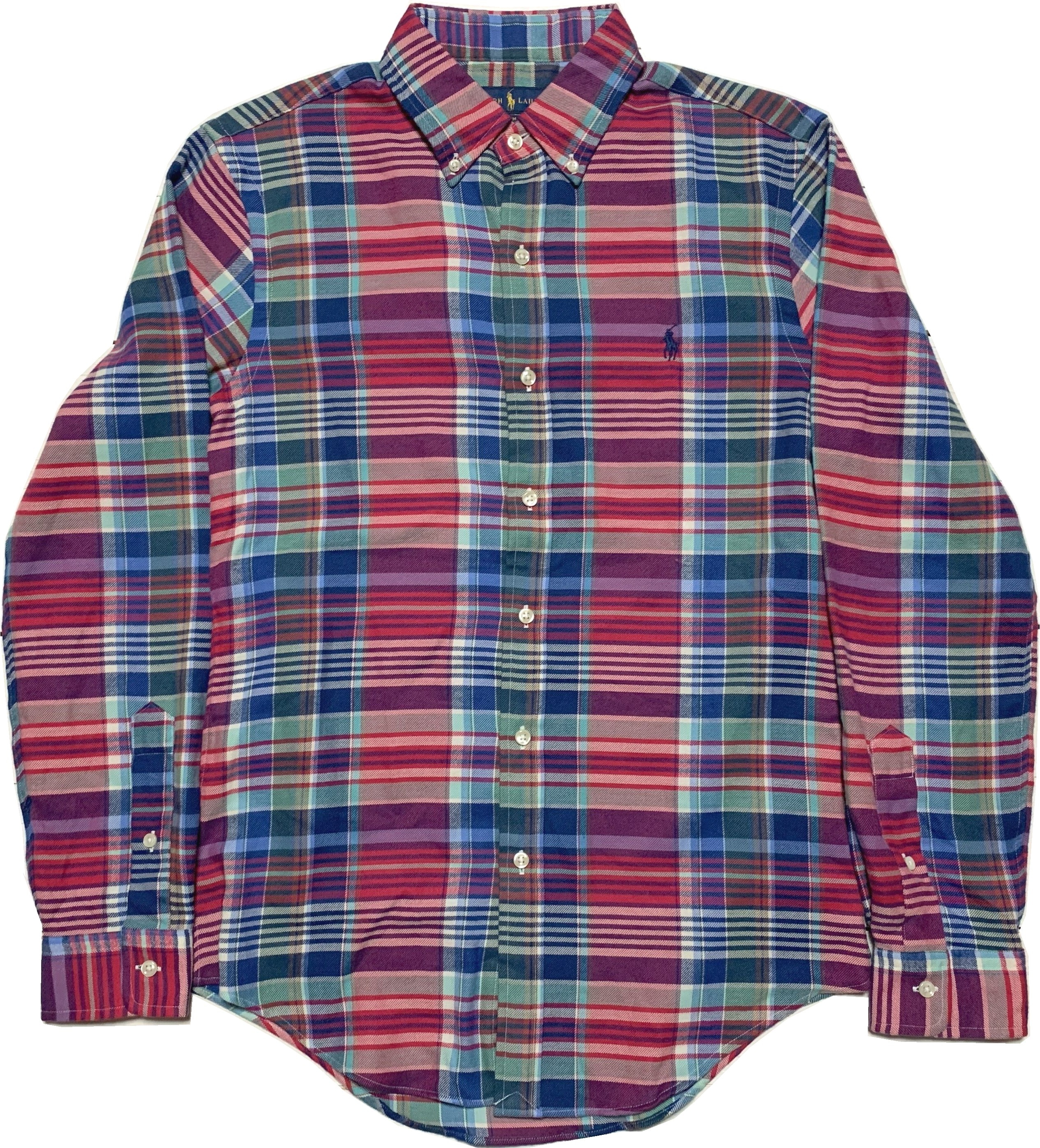 長袖 ワンポイント ボタンダウンシャツ ライトフランネル チェック ネイビー メンズ PR2-1346 長袖 ワンポイント ボタンダウンシャツ ライトフランネル チェック ネイビー メンズ PR2-1346