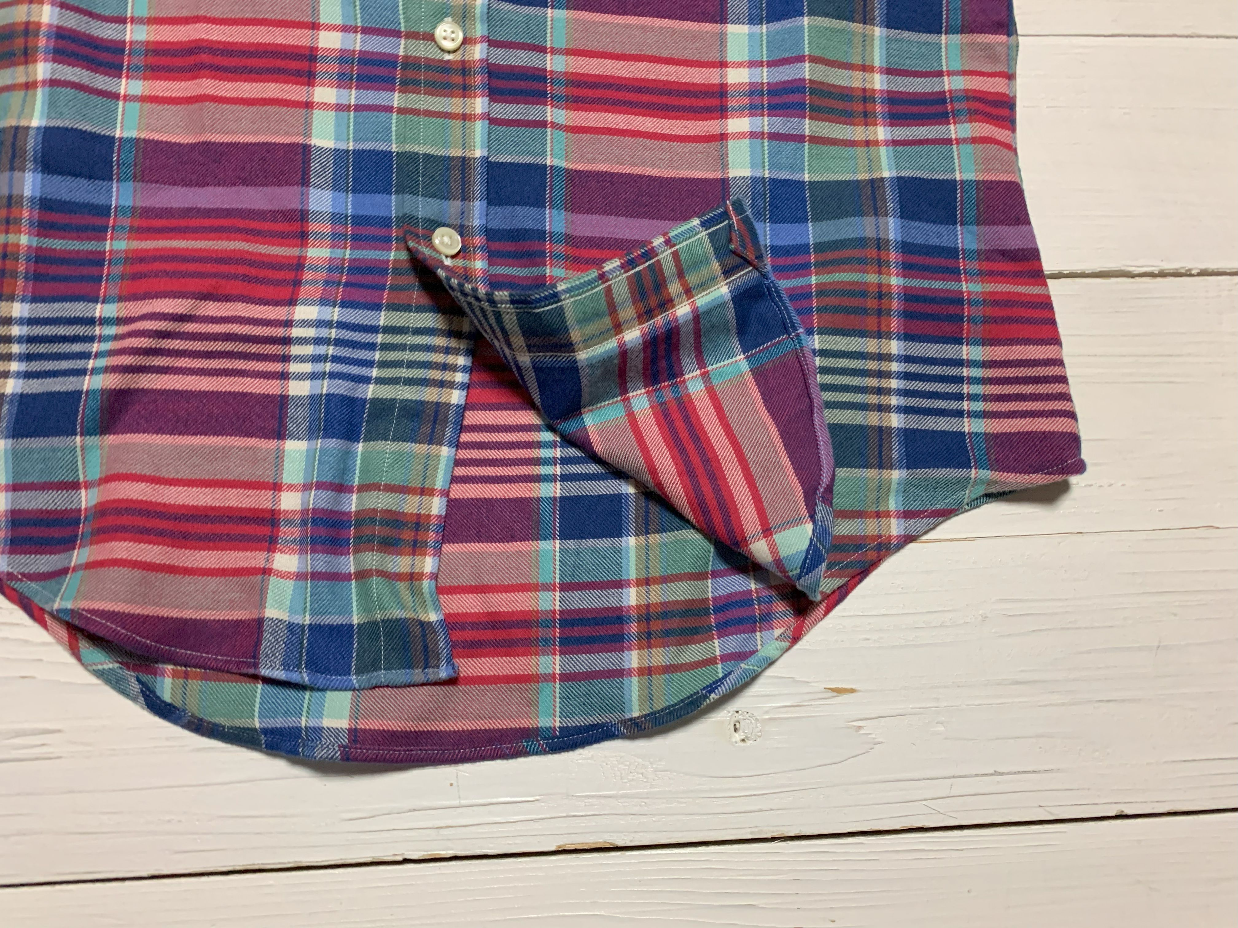 長袖 ワンポイント ボタンダウンシャツ ライトフランネル チェック ネイビー メンズ PR2-1346 長袖 ワンポイント ボタンダウンシャツ ライトフランネル チェック ネイビー メンズ PR2-1346