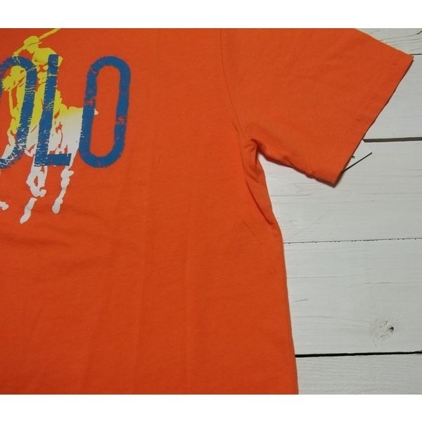 ボーイズサイズ 半袖 プリント Tシャツ オレンジ boys PR2-091 ボーイズサイズ 半袖 プリント Tシャツ オレンジ boys PR2-091