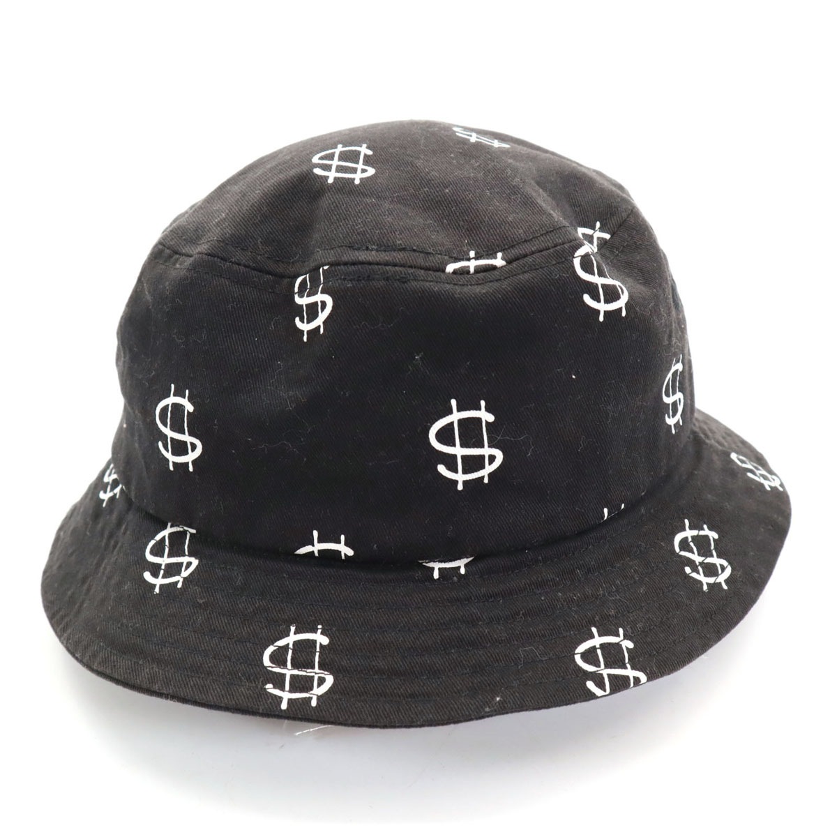 総プリント バケット ハット L ブラック レディース 古着