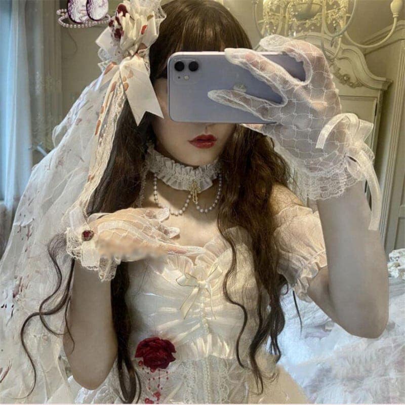 2025新品花嫁少女 Lolita 結婚式 レース 学園祭 文化祭 コスプレ ワン