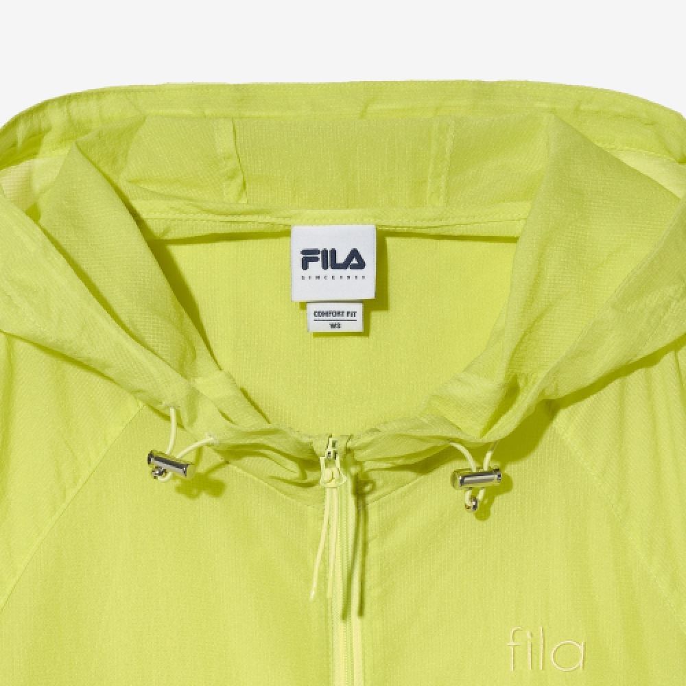 FILA ライトウェイトリップストップシャーリングフードウィンドブレーカー (FS2JKH2152FLYE)