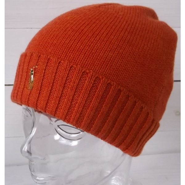 ニットキャップ ワンポイント ニット帽 オレンジ PR4-184 ニットキャップ ワンポイント ニット帽 オレンジ PR4-184