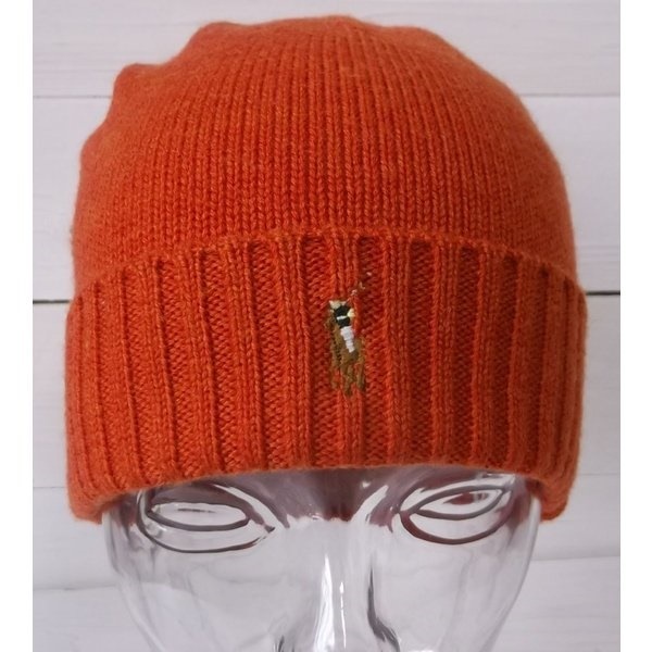 ニットキャップ ワンポイント ニット帽 オレンジ PR4-184 ニットキャップ ワンポイント ニット帽 オレンジ PR4-184