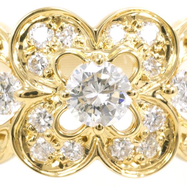 K18 18金 YG リング 指輪 9.5号 ダイヤ 0.54 カード鑑別書 ジュエリー 中古 pattayablatt.com