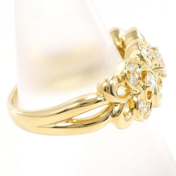 K18 18金 YG リング 指輪 9.5号 ダイヤ 0.54 カード鑑別書 ジュエリー 中古 pattayablatt.com