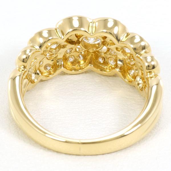 K18 18金 YG リング 指輪 9.5号 ダイヤ 0.54 カード鑑別書 ジュエリー 中古 pattayablatt.com