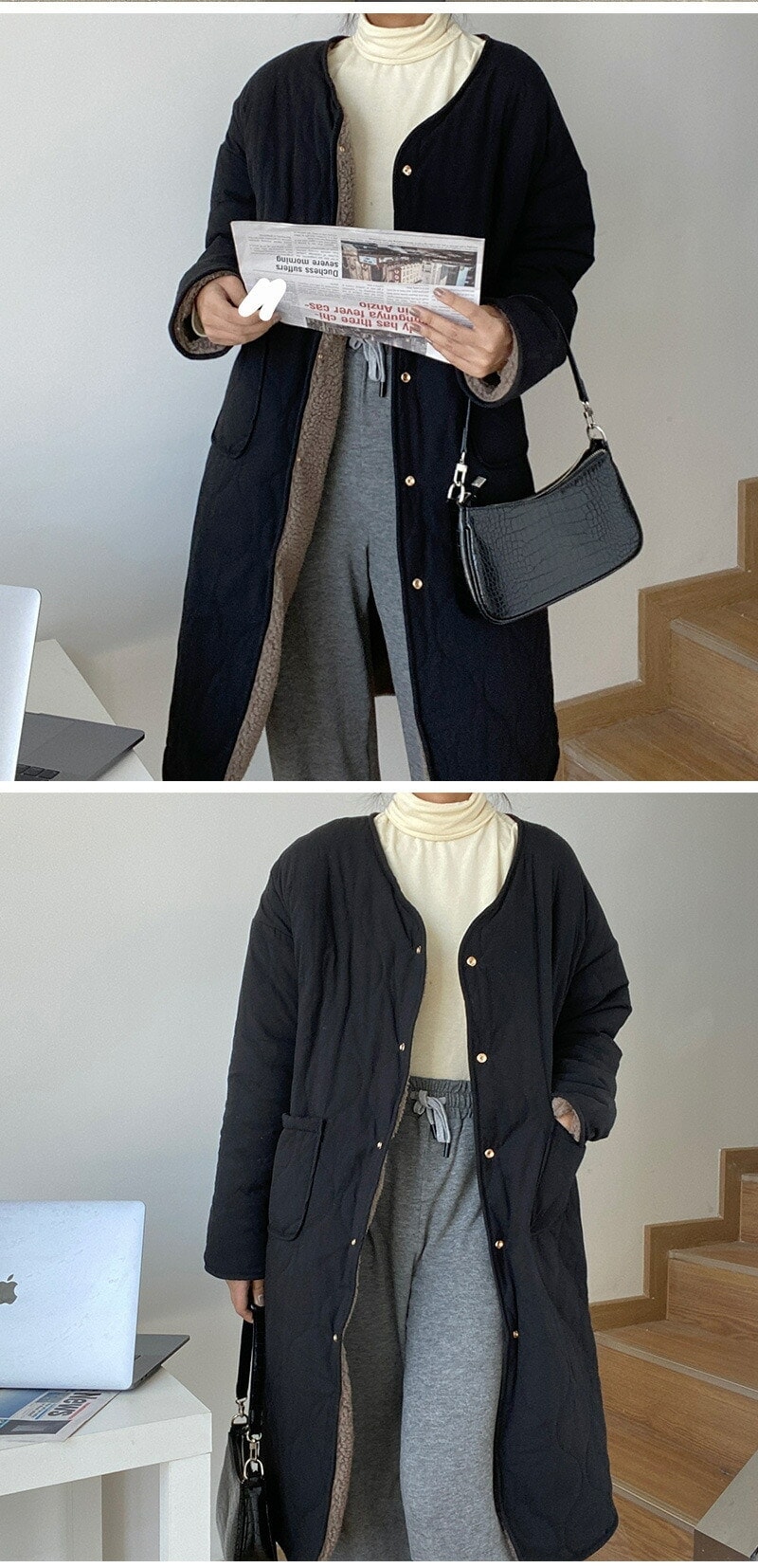 キルティングコート ボアコート リバーシブル ロング丈 レディース リバーシブルコートノーカラー ジャケット キルトコート あたたかい 防寒 ふわふわ あったか 大きいサイズ 軽い 暖かい 軽量 も キルティングコート ボアコート リバーシブル ロング丈 レディース リバーシブルコートノーカラー ジャケット キルトコート あたたかい 防寒 ふわふわ あったか 大きいサイズ 軽い 暖かい 軽量 も