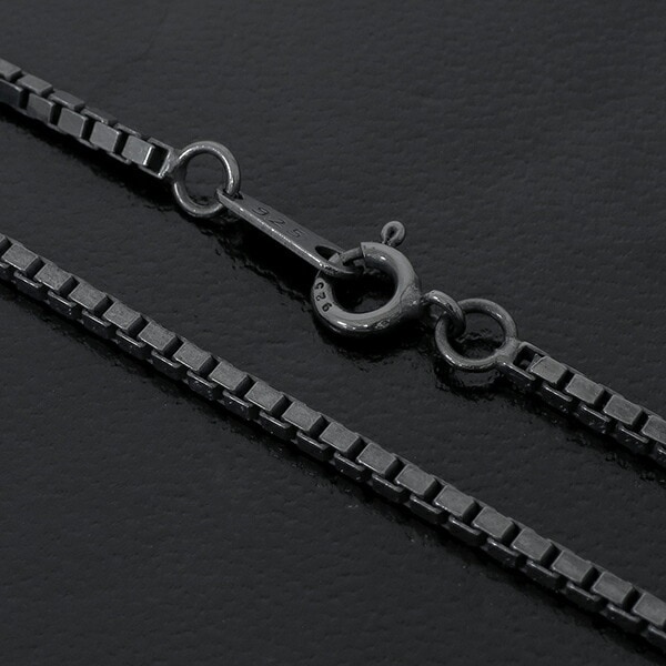 シルバーチェーン ネックレス チェーン いぶしベネチアンチェーン 幅約1.8mm 50cm シルバーチェーン ネックレス チェーン いぶしベネチアンチェーン 幅約1.8mm 50cm
