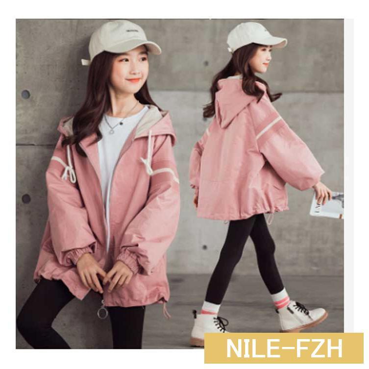 【2枚購入で 280円OFF!】タイムセール スプリングコート 女の子 薄手 マウンテンパーカー キッズ ジャンパー ウインドブレーカー ジャージ 切り替え 春 アウター フ今月の新型