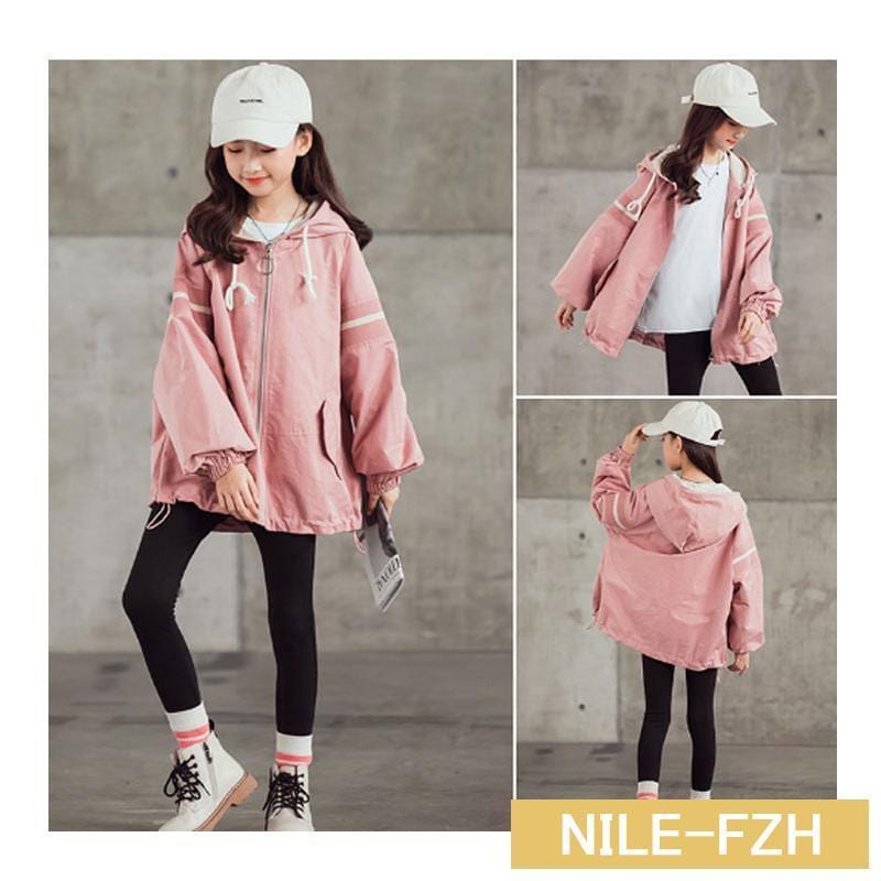 【2枚購入で 280円OFF!】タイムセール スプリングコート 女の子 薄手 マウンテンパーカー キッズ ジャンパー ウインドブレーカー ジャージ 切り替え 春 アウター フ今月の新型