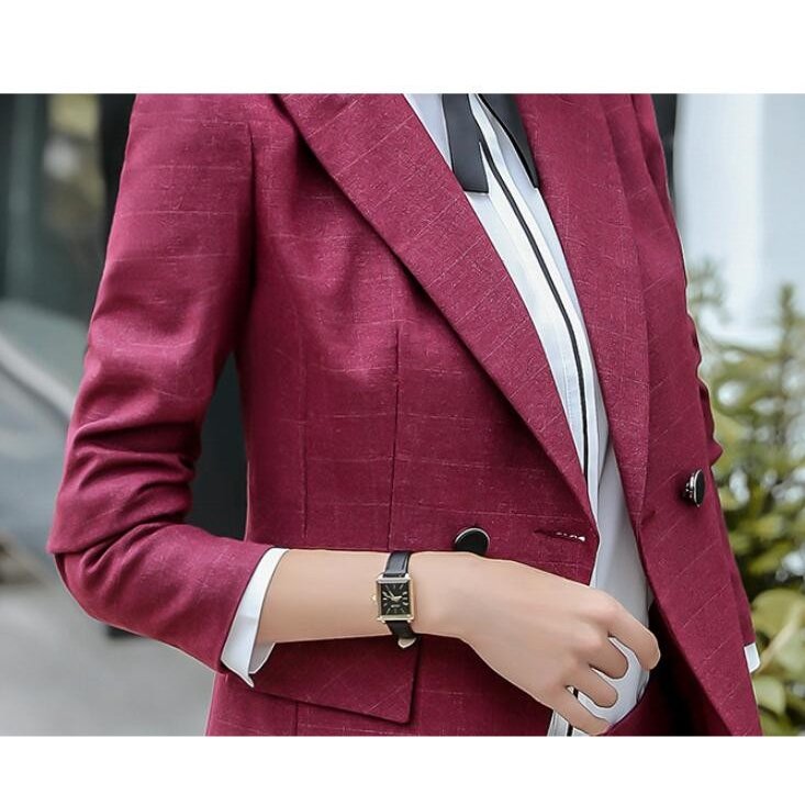 スーツレディース 2点セット パンツスーツ チェック柄 20代30代40代50代 春秋冬 オフィス