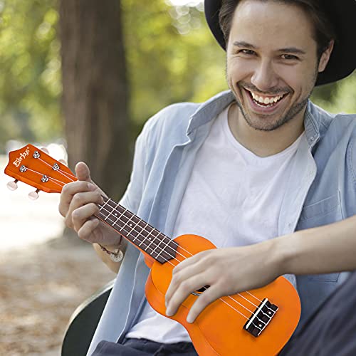 ソプラノウクレレ 初心者パック 21インチ 弦ギグバッグ付き 木製ウクレレ 速習ソングブック ピック ポリッシングクロス オールインワンキット