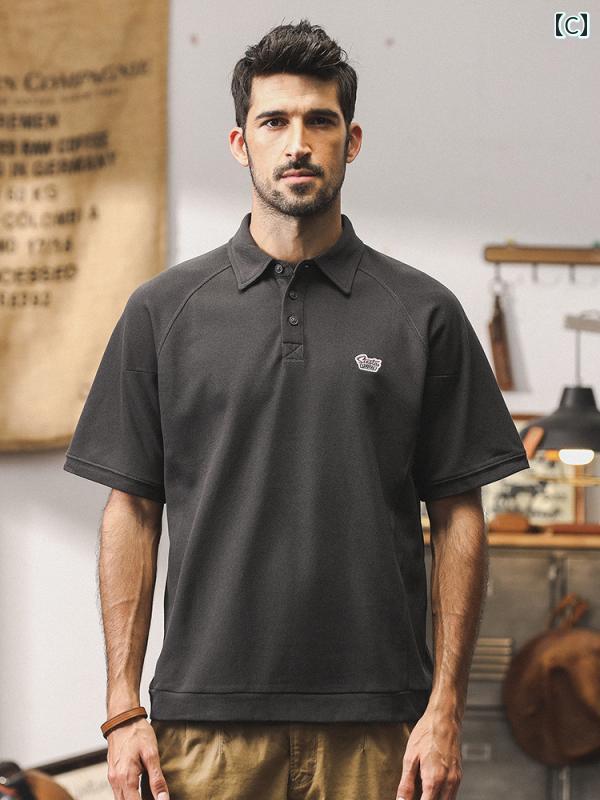 ポロシャツ アメリカ メンズ 半袖 夏 刺繍 カジュアル 半袖 Tシャツ ブラック ダーク ブラウン ダーク グレー ポロシャツ アメリカ メンズ 半袖 夏 刺繍 カジュアル 半袖 Tシャツ ブラック ダーク ブラウン ダーク グレー