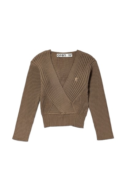 CRISS CROSS RIBBED PULLOVER コットン Vネック リブ プルオーバー (2カラー) CRISS CROSS RIBBED PULLOVER コットン Vネック リブ プルオーバー (2カラー)