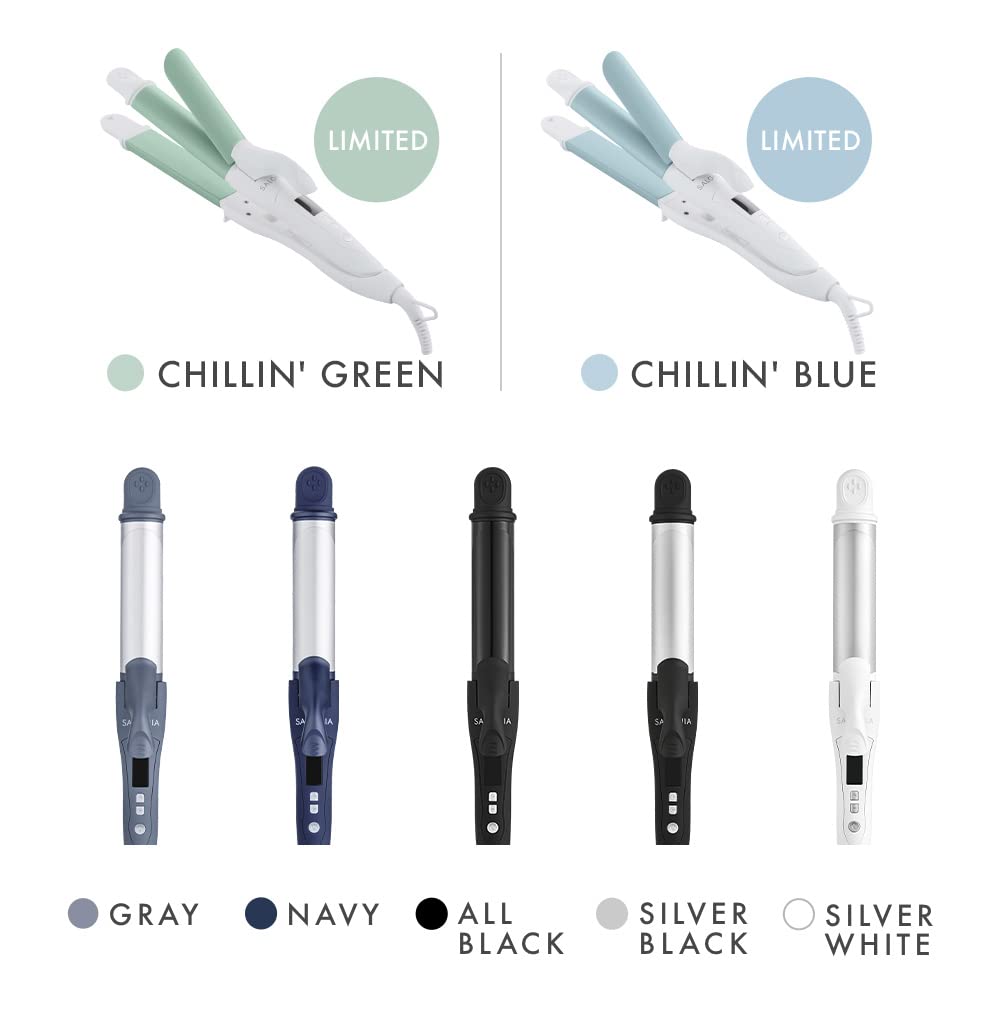 SALONIA サロニア 2WAY ストレート カール ヘアアイロンコテ 32mm SL-002ACG チリングリーン SALONIA サロニア 2WAY ストレート カール ヘアアイロンコテ 32mm SL-002ACG チリングリーン