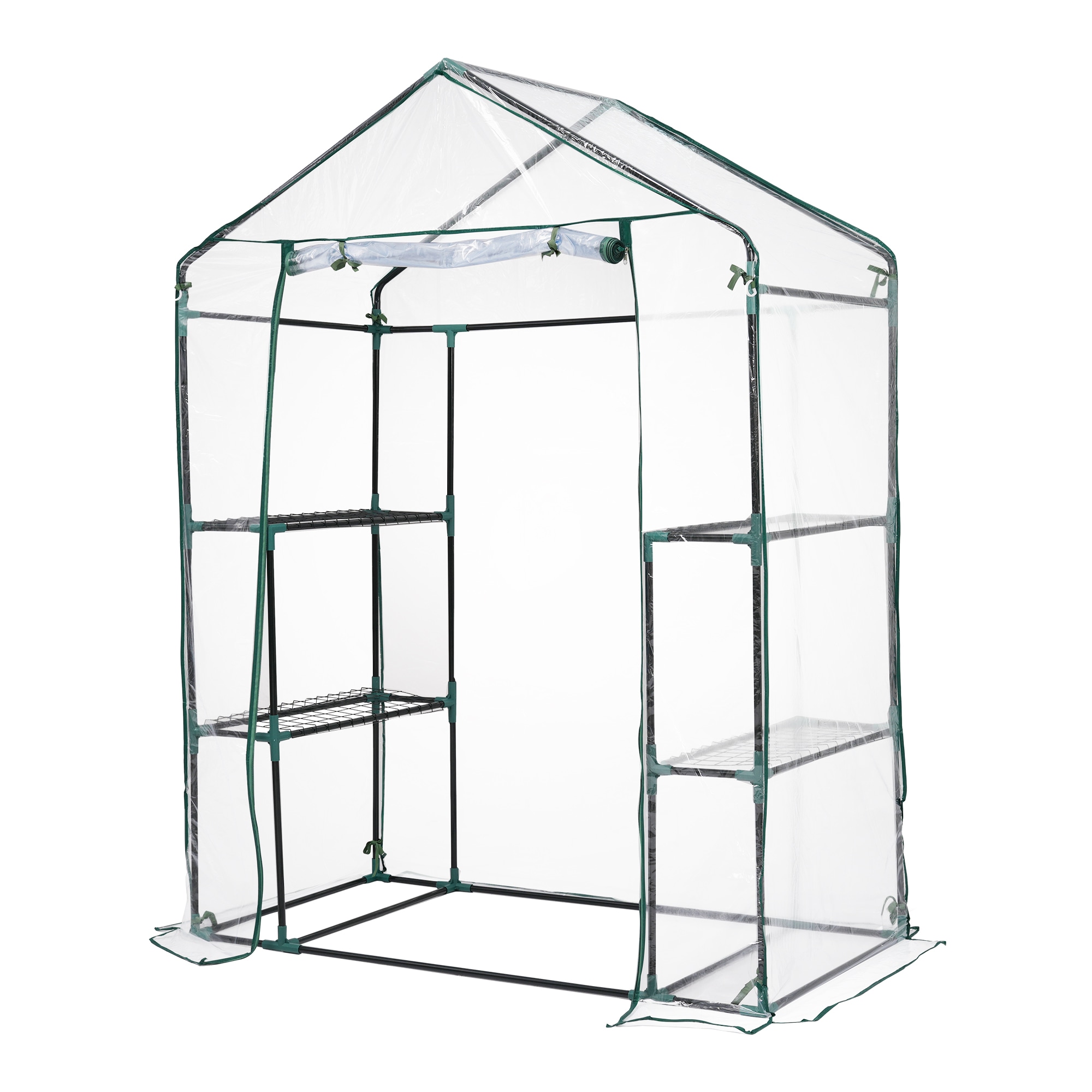 2025新入荷！【早割り】ビニール温室 2枚カバー付き 温室 左右2段 144*75*193CM ベランダ 家庭用 ビニールハウス グリーンハウス 家庭菜園 ガーデンハウス フラワーハウス ラック ビ