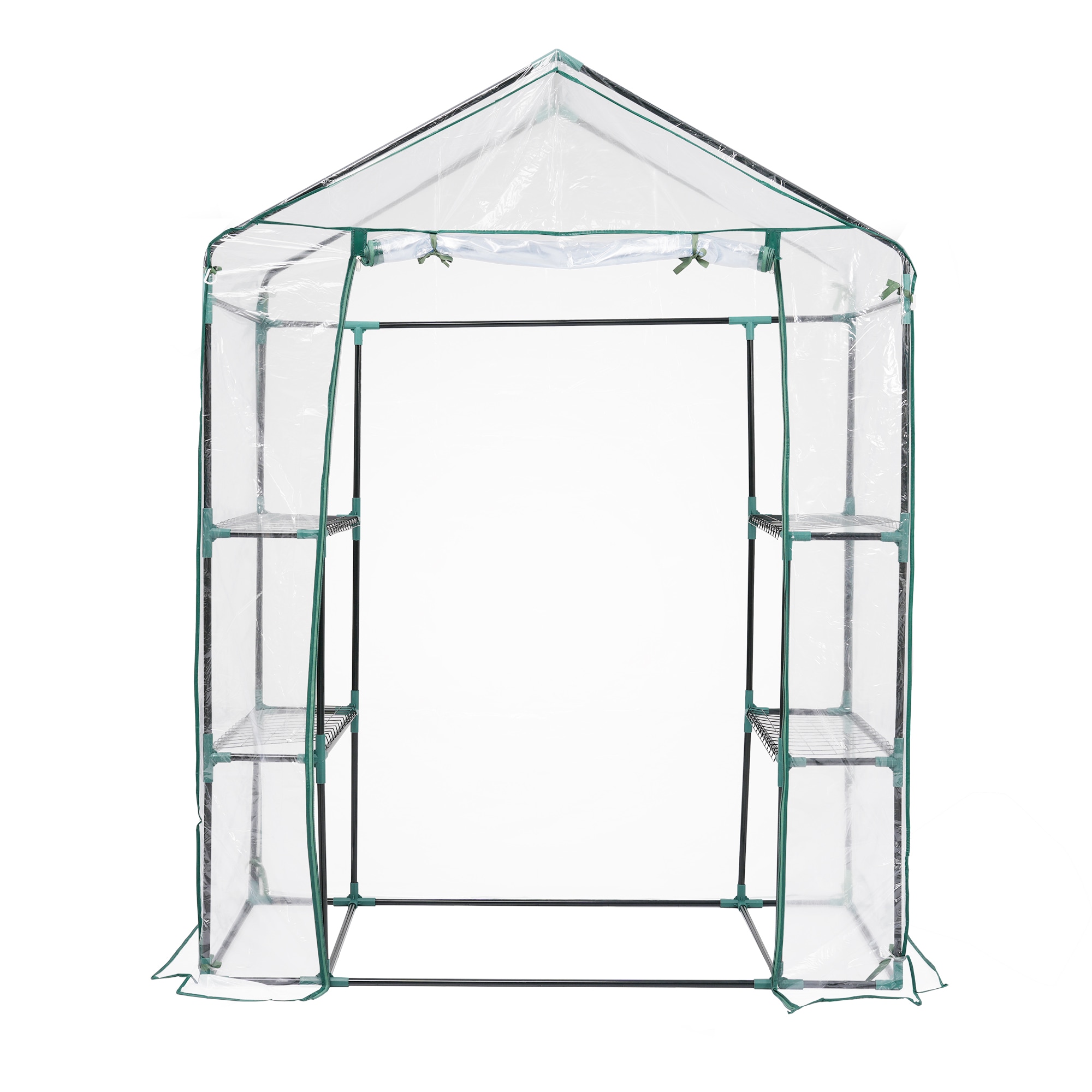 2025新入荷！【早割り】ビニール温室 2枚カバー付き 温室 左右2段 144*75*193CM ベランダ 家庭用 ビニールハウス グリーンハウス 家庭菜園 ガーデンハウス フラワーハウス ラック ビ